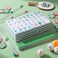 Set Mahjong Amerika Portabel Mewah Hijau untuk 4 Pemain, Penggunaan Universal