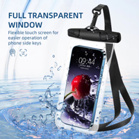 Nouvelle pochette de téléphone étanche en PVC de style clip, tendance, pour le sport, la natation, la plongée, sac de téléphone portable de haute qualité, personnalisable