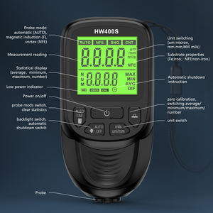 Nouveautés HW400S jauge d'épaisseur de revêtement de peinture 0-2000UM testeur de film de peinture de voiture jauge d'épaisseur de revêtement de galvanisation - Product Image 2