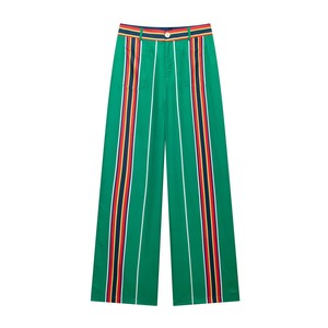 Women's Clothing Autumn Winter New <strong>Positioning</strong> Printing Stripes Straight-Leg <strong>Pants</strong> - Product Image 3