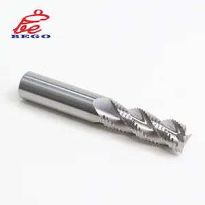 BEGO HRC55 Tungsten Solid Carbide 3 Flutes 12mm Rough End Mills Tools