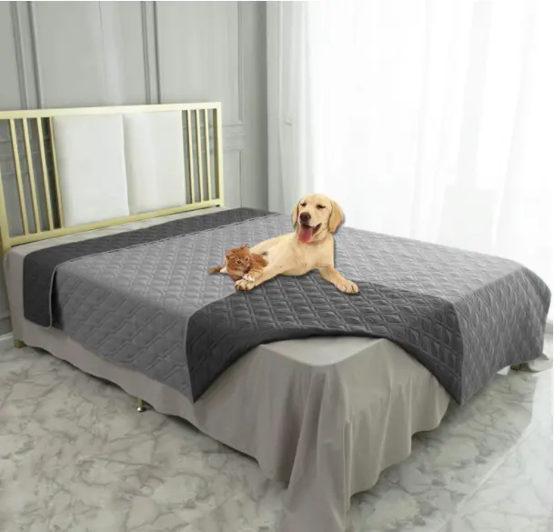 Waterproof Blanket Reversible Dog Bed Cover Pet Blanket for Furniture Bed Couch Sofa