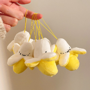 Cartoon Plush Banana Keychain on Backpack Kawaii Banana Pendant for Women Men Kids Toy Doll Key Chain Bag Car <b>Keyring</b> Gift - Product Image 5