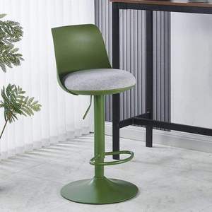 Tabouret de bar pivotant moderne et réglable, avec coque en plastique et coussin en tissu épais, idéal pour la cuisine et la salle à manger - Product Image 3