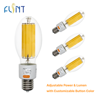 Ampoule LED HID ED28 à haute luminosité 8750LM 120V-277V, culot EX39, 3 puissances sélectionnables, lumière du jour, pour entrepôts, stades sportifs, ETL FCC