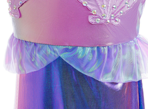 ชุดนางเงือก2025สำหรับเด็กผู้หญิงชุดนางเงือก1ชุดเดรสแขนพองเปลี่ยนสีได้สำหรับงานปาร์ตี้ - Product Image 5