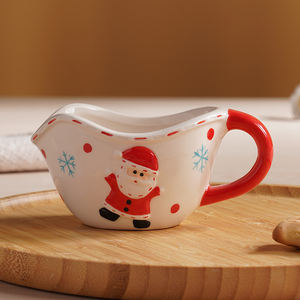 Peralatan makan keramik Pot teh dekoratif baru keramik Natal cangkir teh kendi susu dengan pegangan - Product Image 1