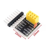 Placa Adaptadora ESP-01/01S 3.3V, Módulo WiFi Inalámbrico ESP8266, Módulo Adaptador UART de 4 Pines para Protoboard Serial ESP01S