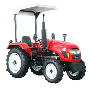 Free Shipping with cabine Four Wheel Drive Mini Walking Tractor 12hp 15hp 16hp 45hp china 4wd Front Loader tractors