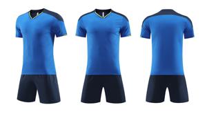 Sublimación personalizada Impresión digital 100% Poliéster Verano Fútbol Jersey Kit Transpirable Secado rápido Cuello en V Manga corta - Product Image 2