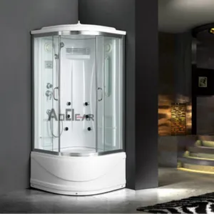 90*90*205cm cheapest luxury enclosed shower room high basin corner glass shower room