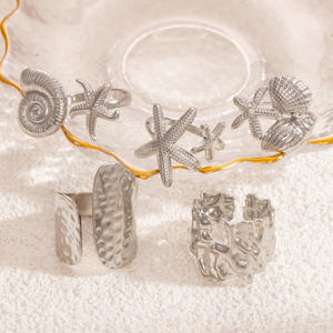 Starfish Shape Titanium Steel <b>Ring</b> Unisex Fashion Jewelry Gift Wearable Accessory - Product Image 4