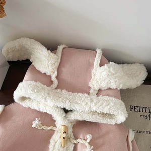 Manteau d'hiver en fourrure pour filles 80-130 cm, en daim, cardigan épais en peluche, boutons en corne, rembourré et chaud, vente en gros de vêtements pour enfants - Product Image 6