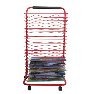 Art Drying <strong>Rack</strong> for Classroom Paper Drying <strong>Rack</strong> Arts <strong>Painting</strong> <strong>Dry</strong> Tower Movable Metal Large Capacity 20 Shelf - Product Image 2