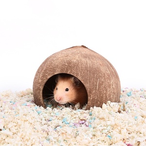 Hamsterkooi Hangende Schommel Ontwijk Huis Kokosnoot <span class=keywords><strong>Hamster</strong></span> Huis - Product Image 1