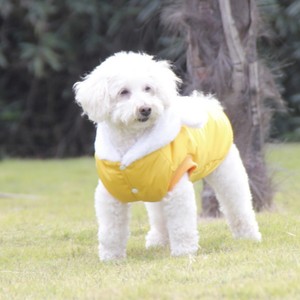 Abrigo de invierno para perros de razas grandes, ropa cálida acolchada de algodón, azul y amarillo, para Golden Retriever, Labrador, Corgi - Product Image 4