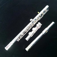 Flute 16/17 Holes Silver Plated Music Instruments