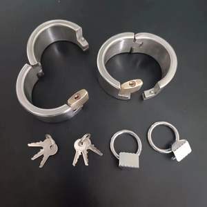 Black Emperor Top Acero inoxidable hombre mujer muñequeras metal bondage BDSM fetiche herramientas sexuales para juegos para adultos - Product Image 6