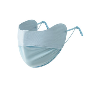Masque de protection solaire pour femmes, UPF 50, respirant, protection UV, couvre-visage, pare-soleil d'été en soie glacée fine pour femmes - Product Image 1