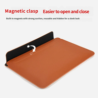 Housse pour ordinateur portable en cuir PU, antichoc, protectrice, avec logo personnalisé pour MacBook 14 pouces, housse pour ordinateur portable