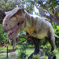 Décor de parc d'attractions sur le thème des dinosaures en acier personnalisé pour les événements d'Halloween, utilisation en intérieur/extérieur, zones de jeux éducatives