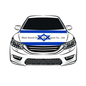 Cheap Price Israel Promotional Product Commercial Advertising Flags Are Customized Automobile Hood Flags