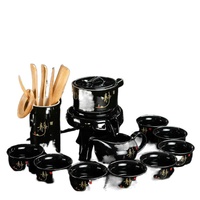 Offre spéciale Théière complète en céramique en argile violette Ensemble de tasses à thé Ensemble de café et de thé en pierre de porcelaine verte pour paresseux