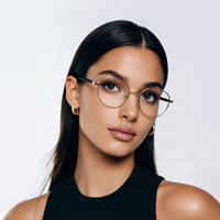Gafas de moda para mujer con montura metálica 3182 para lentes ópticas, diseño de lujo, venta al por mayor de fábrica, alta calidad, con filtro de luz azul.