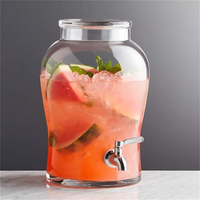 Groothandel Fruit Ontwerp Glas Drank Drinken Dispenser Met Stand En Tap