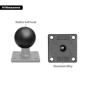VINmounts Support à rotule marin en aluminium de 1,5 pouce, taille C, base rectangulaire avec espacement des trous de 38x38 mm pour l'électronique marine VIN-C-037 - Product Image 3