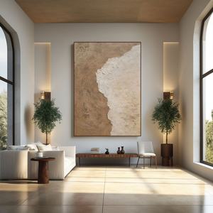 Art mural 3D, peinture acrylique texturée faite à la main, encadrée, pour la décoration écologique de la maison, de l'hôtel et de la chambre - Product Image 3