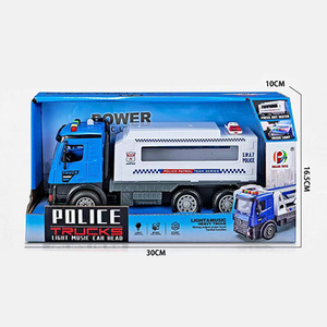 Vente en gros d'usine <span class=keywords><strong>de</strong></span> voiture <span class=keywords><strong>de</strong></span> <span class=keywords><strong>patrouille</strong></span> <span class=keywords><strong>de</strong></span> police musicale avec camion alimenté par friction voiture <span class=keywords><strong>jouet</strong></span> en plastique avec son et lumière - Product Image 2