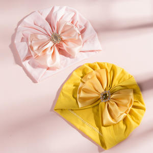 Chapeau en strass avec gros nœud pour enfants, pull, chapeau, Turban, couleur unie, dédie aux bébés, déco d'anniversaire - Product Image 4