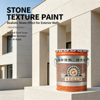 Revêtement mural en granit liquide eau-sable, peinture texturée effet pierre, finition haute résistance imperméable pour projets architecturaux