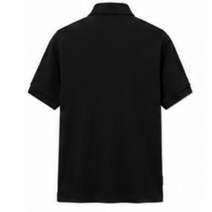 Polo noir pour homme, manches courtes, coupe classique, t-shirt décontracté, uniforme, avec patch logo sur la poitrine, col classique - Product Image 1