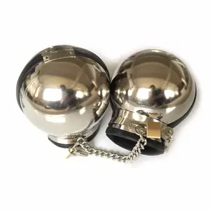 Alternative sex toys refined metal stainless steel ball bdsm bondage restraints handcuffs for sex tied handcuffs for sex fetish