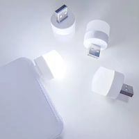 Lampe LED USB pour chambre à coucher, protection des yeux, petite lampe ronde, utilisable pour ordinateur, alimentation mobile, prises électriques