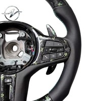 Volant sport personnalisé à 3 branches en cuir perforé et fibre de carbone forgée pour BMW G30 G31 G38 G11 G01 G20 G21 G28 G22 G23