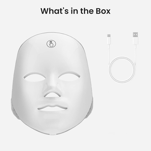 หน้ากากบำบัดผิวหน้าแบบพกพาไร้สาย 7 สี วัสดุ ABS+PC ความจุแบตเตอรี่ 400mAh ชาร์จซ้ำได้ พร้อมไฟ LED สำหรับนวดหน้า ใช้ได้ที่บ้าน - Product Image 3