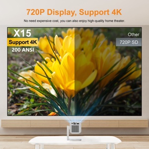 Proyector LCD Wifi de 200ANSI, Cine en Casa, Video HD720P, Videojuegos, Reuniones, Proyector de Tiro Corto 4K, Películas, Proyector Inalámbrico para Teléfono 5G - Product Image 2