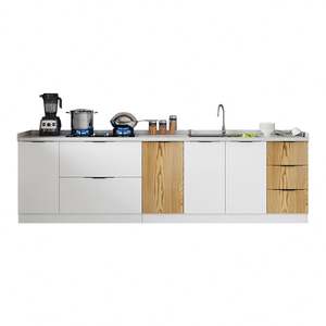 Juego Completo de Muebles de Cocina Modulares Ecológicos con Puertas de Vidrio, Diseño Moderno, Importado de China, para Almacenamiento, Despensa, Isla - Product Image 5