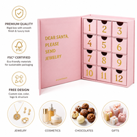 Édition Noël : Coffret Abonnement Beauté 12 Jours avec Tiroirs Coulissants – Lancement de la Marque, Livraison Rapide Mondiale, Calendrier de l'Avent en Boîte en Papier