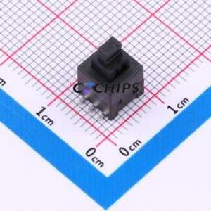 PS-7054SVB-6PN Push Button Switch SMD-6P,7x7mm Switch No Lock Rectangle Plunger 100mA 30V - Product Image 1