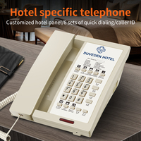 Téléphone d'hôtel avec impression de façade personnalisée, téléphone filaire pour chambre d'hôtes avec touches de numérotation rapide, prix direct fabricant