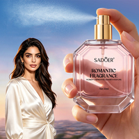 SADOER 50ml Parfum Romantique en Spray Eau de Parfum 24H Longue Durée Arôme Floral Élégant Brume Corporelle Rafraîchissante pour Femme