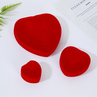 Caja de Presentación de Joyería A1 en Forma de Corazón, Roja, para Exhibición de Collares, Inserto para Pendientes y Estuche Compacto para Anillos, Ideal para Regalos de Novia
