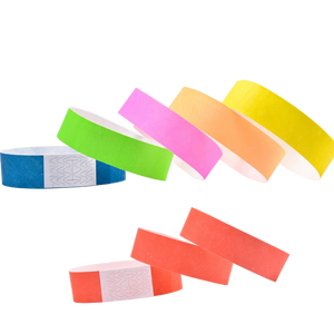 สายรัดข้อมือกระดาษแบบใช้ครั้งเดียว สีนีออน กันน้ำ สำหรับงานเทศกาล ขนาด 19 มม. รุ่นแบบติดด้วยตัวเอง - Product Image 3