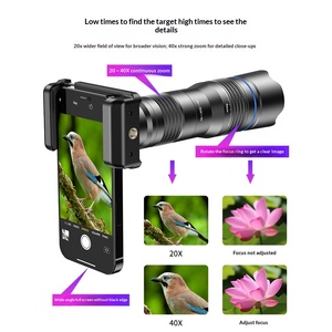 Objectif Téléphoto HD Réglable 20-40x avec Trépied Rétractable Stable, Objectif Externe pour Téléphone Compatible iPhone 17 16 15 - Product Image 3