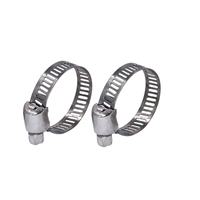 Collier de serrage double en acier inoxydable poli de type américain pour applications industrielles lourdes