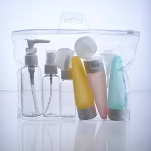 Hot Sale 11pcs Portable Travel Essentials Dispenser Kit Pump-Sealed Shampoo Shower Gel Eye Cream Bottles